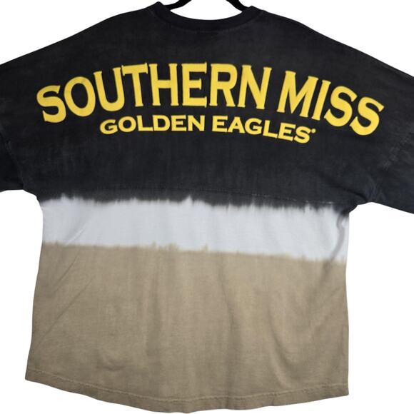 Spirit Jersey Southern Miss Golden Eagles L Tie Dye Long Sleeve Oversized Top - Picture 1 of 11